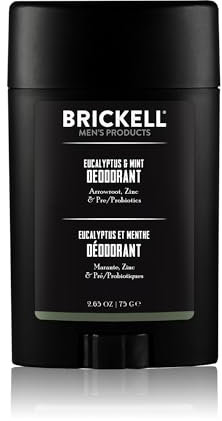 Brickell Herrenprodukte Natürliches Deodorant für Männer, natürlich und biologisch, Aluminium, Alkohol und Backpulver frei, 78 ml (Eukalyptus & Minze)