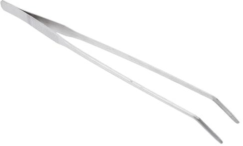 Hemobllo Aquarium Tweezers, 10.6 inch Stainless Steel Curved Tweezers, Metal Aquarium Tweezers Tools, Long Handle Aquatic Feeding Tongs for Aquatic Fish Tank Plants Reptiles Lizards