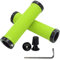 PLATT Bike Handlebar Grips with Aluminum Lock Non-Slip Rubber Bicycle Handle Grip for MTB/BMX (Green)