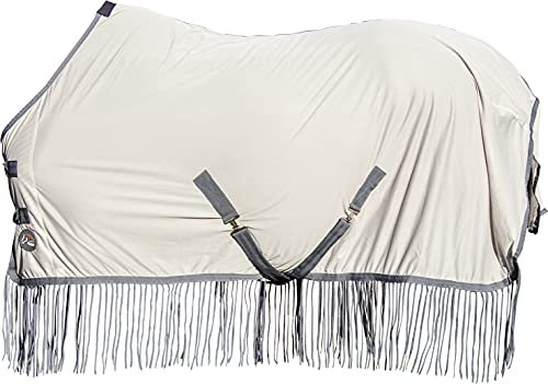 HKM Fliegendecke -Fringes 7195 Silber/Grau 155