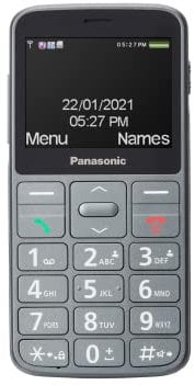Panasonic KX-TU160EXG Essentials Mobiltelefon für Senioren, SOS-Notruftaste, große Separate Tasten, große Schrift und Nummernanzeige, Grau.