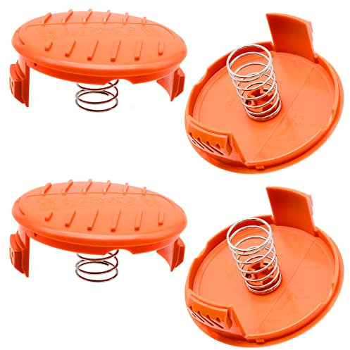 4 pezzi Tappi per rocchetto,Gli accessori della molla sono compatibili con i coprirocchetto di ricambio, tappi per rocchetto in ABS per Black-Decker, tosaerba RC-100-P, rocchetto per tagliabordi AFS