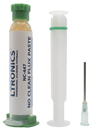 LTronics NC-447 No-Clean Solder Flux Paste for SMD, BGA Soldering, 10ml Kit