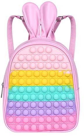 Ainiv Pop Tasche It, Fidget Toys Tasche Pop Kinder, Package Fidget Toys Crossbody Geldbörse Set, Popit Push Pop Bubble Anti Stress Spielzeug Handtasche, Plopper Bag Kleine Geschenke für Kind