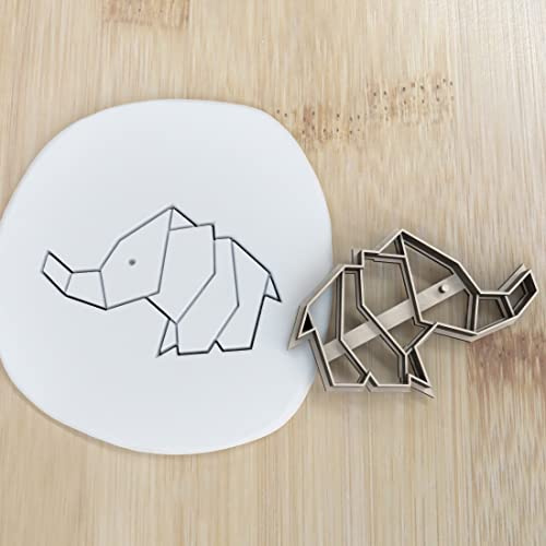 Origami Elefant cookie cutter Fondant Keksstempel/Ausstechform keksausstecher PLA ca.8cm