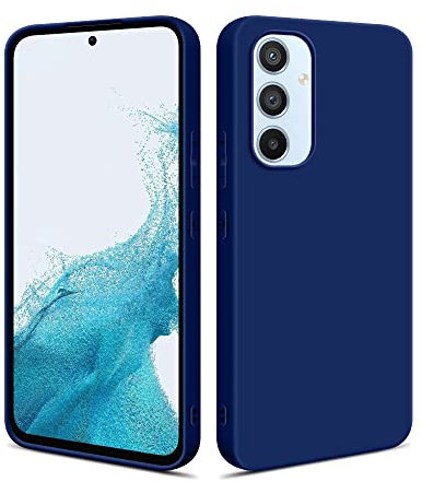 HSP Coque pour Samsung Galaxy A54 5G [Anti-poussière] étui de protection en silicone TPU premium | Résistant aux chocs | Protecteur d'écran et de caméra | Housse Ajustement parfait Mat | Bleu