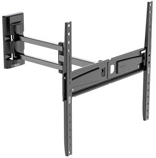 Meliconi FLATSTYLE FDR400, Supporto TV Parete a Doppia Rotazione, Staffa per TV a Schermo Piatto da 40 a 65, Attacco VESA 200-300-400, Portata 35 Kg, Made in Italy, Nero