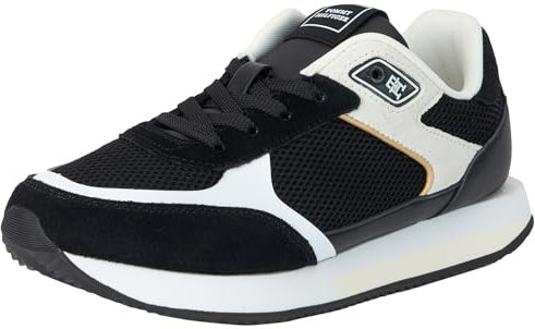 Tommy Hilfiger Damen Runner Sneaker Schuhe, Schwarz (Black), 40