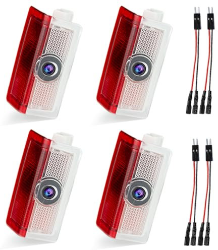 Gmili 4 Stück Autotür Logo Projektor, Autotür Beleuchtung Logo, LED Auto Willkommen Lights Kompatibel mit ABCE Class GLA GLC GLE W176/ W177/ W246/ W205/ W212/ W213/ W166/ W167/ X235