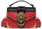 DEEVORCA Moda Borsa A Tracolla Donna Vintage Metallo Testa Leone Decorazione Borsetta Casuale Crossbody Bag PU Pelle Borsa Messenger Viaggio Shopping Lavoro Festa Borsa A Spalla Rosso