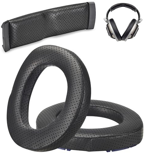 AHG Premium HD 8XX / HD 800S / HD 800 Ear Pads Cushions and Headband Compatible with Sennheiser HD800 / Sennheiser HD800S and Drop HD 8XX Headphones. Perforated Sheepskin/High-Density Foam/Durable