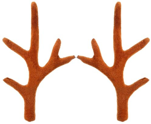 ifundom 1 Paar Geweihhorn Hirschgeweih-Stirnband Geweih Getrocknete Rentiergeweih Weihnachten Rentiergeweih Zum Basteln Hirschgeweih-kostüm DIY-geweih Haarschmuck Künstlich Beflockung