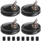 Mason Jar Pour Spouts, Free Flow Spouts, Mason Jar Moonshine Lid Regular Mouth Size 86mm Dispenser Keimabdeckung Auslaufsicher 4er Pack + 8 schwarze Deckelkappen (4 Schwarz 86mm)