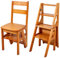 Sedia Con Scaletta Pieghevole 2 In 1 Sedia Con Scaletta Pieghevole In Legno Sedia Con Scaletta Pieghevole Multifunzionale A 4 Gradini Espositore Per Scalette (Color : A, S : 90 * 35 * 45CM)