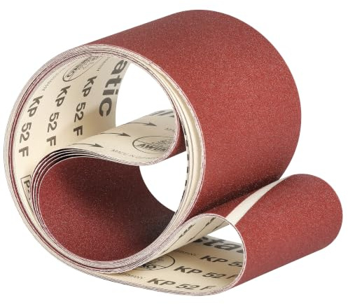 Awuko Schleifband Schleifbänder für Bandschleifer KP52F Schleifpapier für Holz | 150 x 2740 mm | Korn/Körnung 80 | 10 Stück