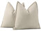 Madizz 2er Set Schlicht Chenille Kissenbezügen Weiche dekorative Kissenbezüge für Sofa Schlafzimmer Kissenhülle Beige 40x40 cm Quadrat