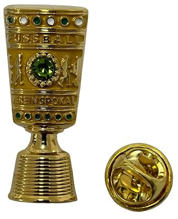 DFB-Pokal Männer Fußball | 3 cm Pin-Anstecker aus Metall | Offizieller Lizenz-Artikel vom Deutschen Fußball-Bund | Echtheits-Zertifikat Hologramm | Fussball Trophäe