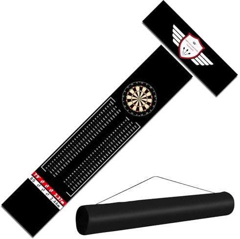 Enjoyard Dartteppich,Dart Carpet Checkout, T - Form Dartmatte,Dart Matte Gummi,rutschfeste Dart Teppich, Darts Checkout-Matte,Professionelle Dartmatte