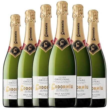 Codorníu Cuvée Original Ecológico Brut Natur Cava Alterung 75 cl Weißer Sekt (Karton mit 6 Flaschen von 75 cl)