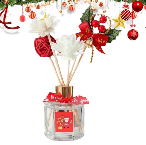 Reed Diffuser Christmas Scent - 50ml Festive Scent Diffuser | Long Lasting Holiday Reed Diffuser, Natural Holiday Reed Diffuser, Christmas Fragrance Oil for Home