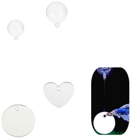 GHYJHS 2 Sets Betta-Spiegel, professioneller Betta-Trainingsspiegel, Betta-Fischspiegel, Acryl, doppelseitig, Betta-Spiegel, Betta-Spielzeug, für Aquarium-Zubehör