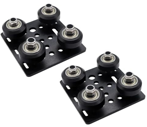 iMetrx 2020 Aluminum Profile Pulley V Slot Gantry Plate for 3D printers(2PCS) with 4PCS Eccentric Spacer and Round Column for Ender 3 3D printer