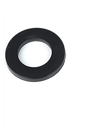 DNVGJUP Lfang- Flache Unterlegscheiben M6 x 12mm x 1,5 mm m6x12x1.5 weiße Schwarze Nylon-Flache Waschmaschine Kunststoff-Isolier-Null-Ring-Dichtung, 20pcs, Reduzieren Sie die Reibung(Black)