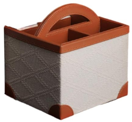 LOVIVER Porte-télécommande, ornement de l'organisateur de bureau, support de télécommande TV, boîte de rangement de bureau avec 3 compartiments pour le salon