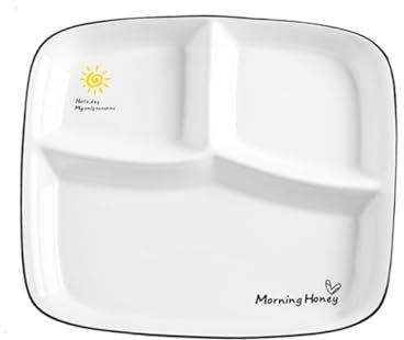 PartyKindom Plato Harvard Adulto Cerámica Platos Cerámica Bandeja Múltiples Rejillas