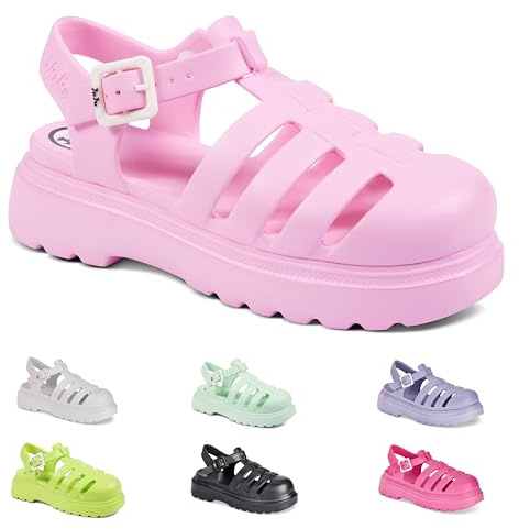 JUJU Womens Summer Sandal Clogs | Comfy Foam Slides | Adjustable Buckle | Fashionable Design | Made in the UK