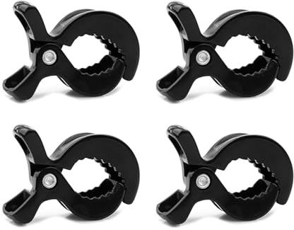 4 Stück Kinderwagen Klammern,Spielzeug Befestigung Kinderwagen Clip,Kinderwagen Magnetclip,Zur Befestigung Von Spielzeug,Spucktüchern Und Kleidung An Buggy Geeignet Für Liegestühle Und Wiegen(Schwarz)