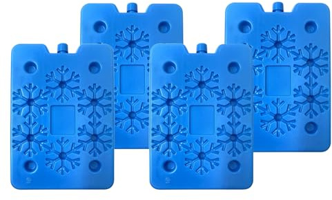 Garden Mile 4pc Large Ice Packs for Cool Box BPA Free Food Safe Freezer Blocks for Cool Bags 4pc Cooling Packs Long Lasting Ice Pack for Cool Bag Keep Food Cold and Fresh for Longer