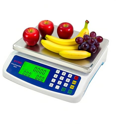 Large Digital Kitchen Scale 40KG/88LB, Electronic Food Weighing Scales with Charging Cable, Stainless Steel Commercial Price Computing Scale with LCD Display for Store, Kitchen, Restaurant