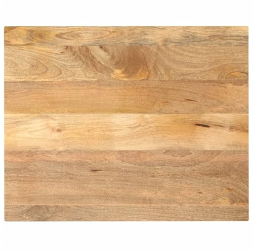 Hoopleep Rechteckige Tischplatte aus massivem Mangoholz, 90x80x3,8 cm, vielseitig, für Esstisch, Schreibtisch, Holztisch, Arbeitsplatte