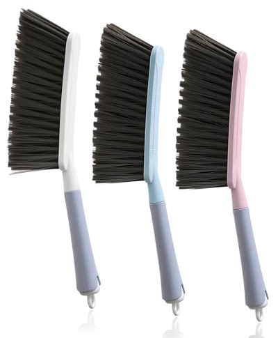 3 PCS Soft Bristle Hand Brush, Soft Cleaning Brushes Portable Hand Brushes With Handles for Household Cleaning and Dusting Brickwork Office Use