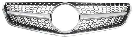 Kühlergrill Für Benz Für E-Klasse Für W207 E200 E250 E350 E550 2010-2013 Für GTR Style Oberer Kühlergrill Diamonds Stoßstangengrill Gitter Vorne(Diamonds-Silver)