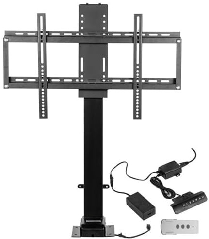QICBYING Adjustable TV Mount Bracket - Concealed Electric TV Lift Bracket, Motorized TV Mount With Remote Control, Fits 26-70 Inch LED Screens,With Load 60kg/132lbs