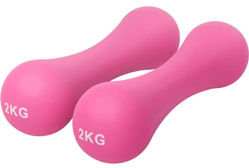 Core Balance Bone Dumbbells Pair Cast Iron Neoprene Coated Hand Weights