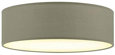 BRILONER - Deckenlampe mit Lampenschirm aus Stoff, E27 Fassung, max. 40 Watt, Deckenleuchte, Lampe, Wohnzimmerlampe, Schlafzimmerlampe, Küchenlampe, Deckenbeleuchtung, 30x11,3 cm, Taupe