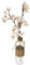 Atmosphera - Cerisier Artificiel Dream - Pot en Verre - H46 cm - Blanc