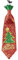W WIDMANN MILANO Party Fashion 04164 - Cravatta Albero di Natale con glitter, taglia unica, con elastico, accessorio, Natale, Carnevale, festa a tema, Santa Serata