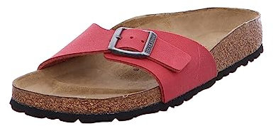 BIRKENSTOCK Unisex Madrid Scarlet Red, Birkibuc FLIP Flops, 36 EU