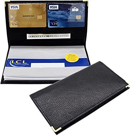 KMSTARS Porte chéquier et Cartes Cuir Format Correspondance Homme Femme croûte de Vachette