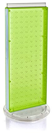 Azar Displays 700509-GRE-SPN Pegboard Two-Sided Non-Revolving Counter Display, Green
