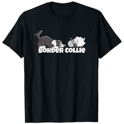 Border Collie Und Schaf I Hundefreund Hundemotiv Hütehund T-Shirt