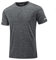 MAGCOMSEN Sommershirts Herren Meliert Sport Shirt Leicht Wandershirts Schnell Trockend Joggingshirts Männer Stretch Funktionsshirts Atmungsaktiv Lässig Freizeit T-Shirts Dunkelgrau XL