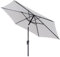 Doppler Sombrilla Jack 250 cm, redonda y plegable, con manivela, color gris claro – ideal para balcón, terraza o jardín