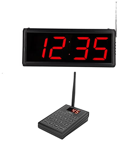 Kabelloses Pager-System, Warteschlangen-Menüauswahl, Anschluss an Externe Lautsprecher, Übertragung in HD-Sprache, IPX4 wasserdicht, für Restaurant, Bank, Café