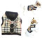 XXXS XXS XS Tiny Teacup Chihuahua Puppy Dog Harness for TINY Teacup Miniature Breeds Kitten Yorkie Maltese Terrior Puppy Dogs (Beige Tartan, Size 1: XXXXS - XXXS)