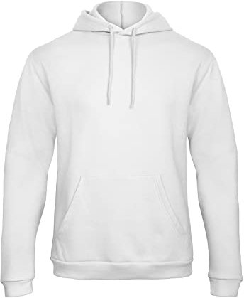 Niscioma Felpa con Cappuccio Uomo - Felpe da Lavoro Maglie Tinta Unita con Tascone Stampabili, Maglia Tuta Felpata Misto Cotone, Polsini in Costina Basic Hoodie